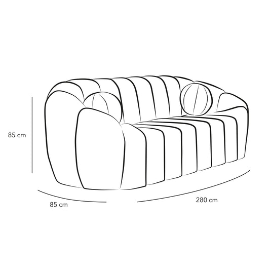 أركان كنبة بوكليه ثلاث مقاعد رمادي - 110111340