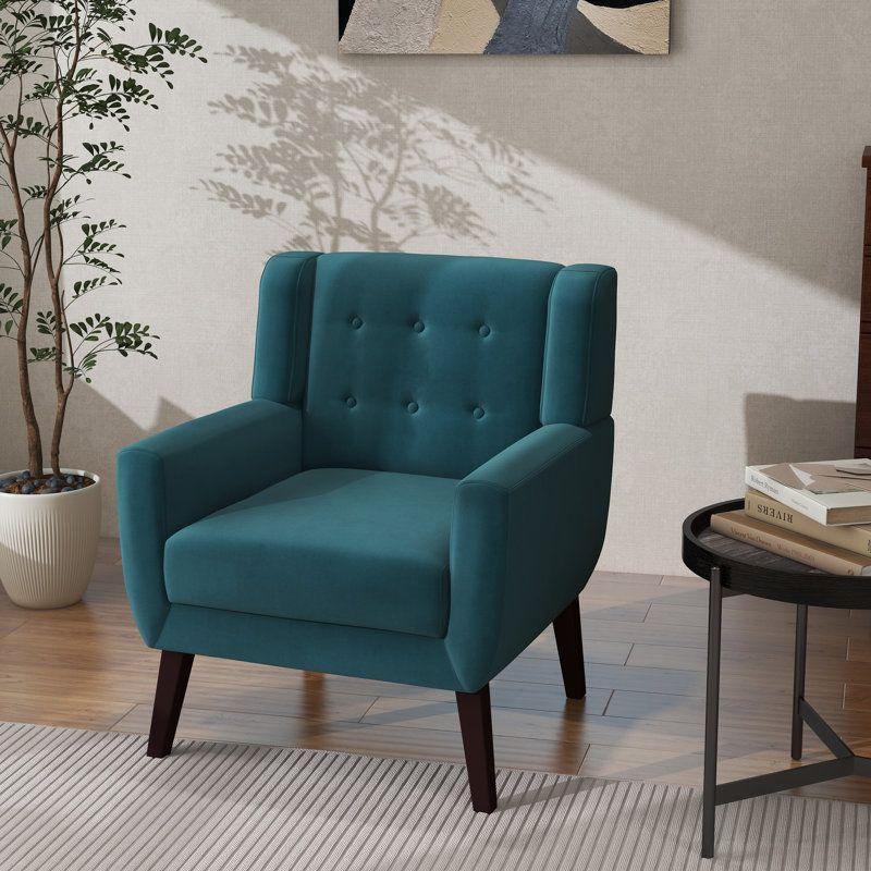 أركان كرسي مخمل عصري - نيلي - 80x85x85 سم - من أركان