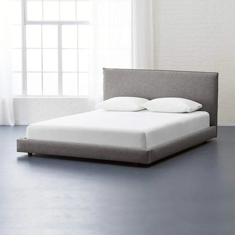 أركان سرير رويال كوليكشن من الخشب السويدي مقاس كوين - ايليغانس اوبلينس - رمادي داكن - 180x200x140 سم من أركان