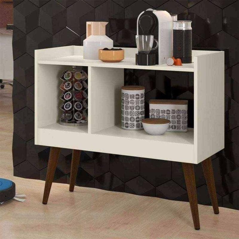 أركان ركن قهوة خشبي MDF مقاس 90x38x90 سم  - بني