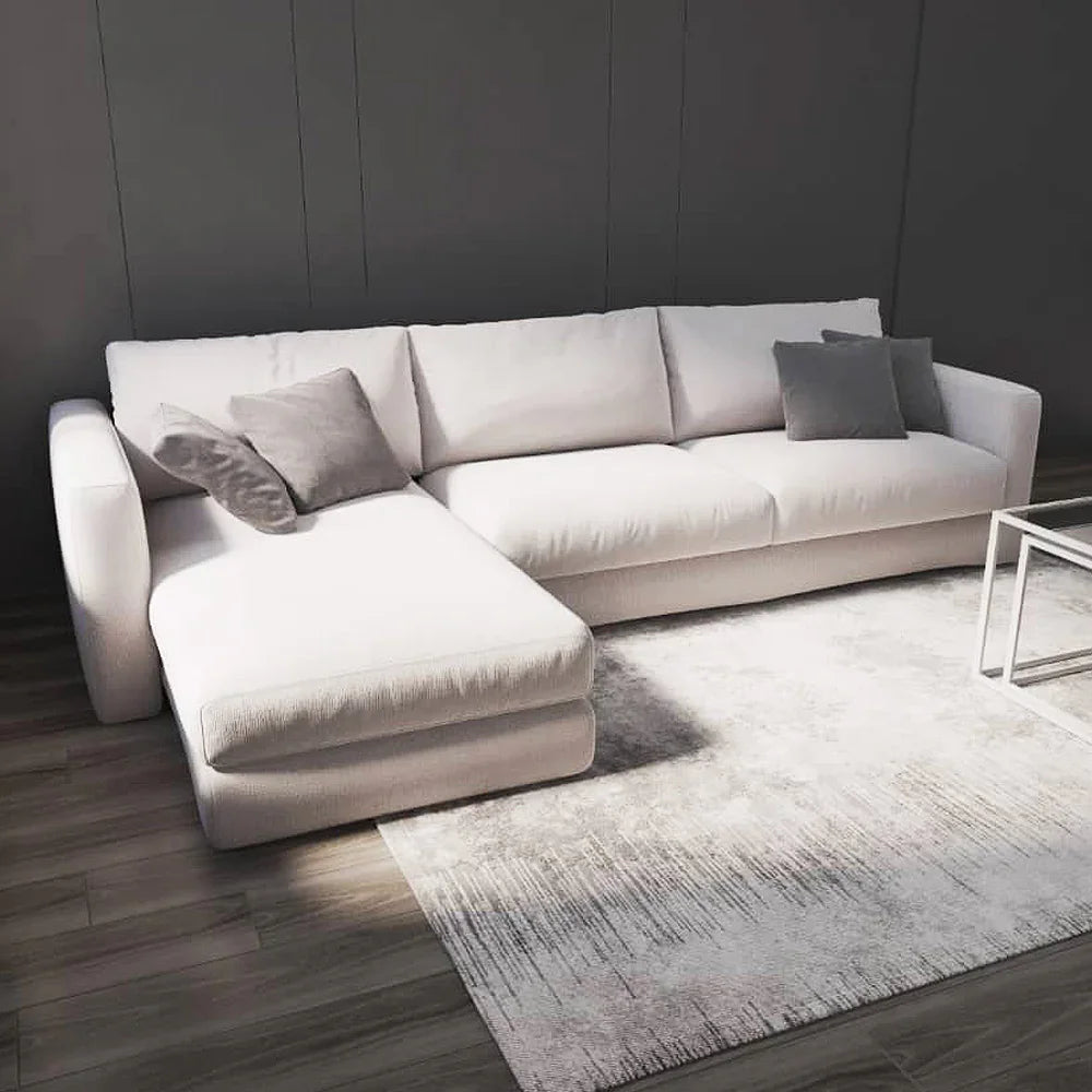 أركان أركان كنبة زاوية بمقاس 250x150x80x85 سم - بيج