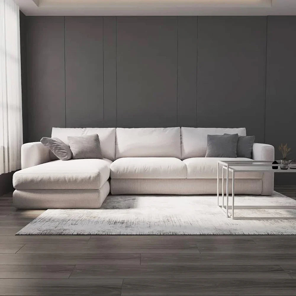 أركان أركان كنبة زاوية بمقاس 250x150x80x85 سم - بيج