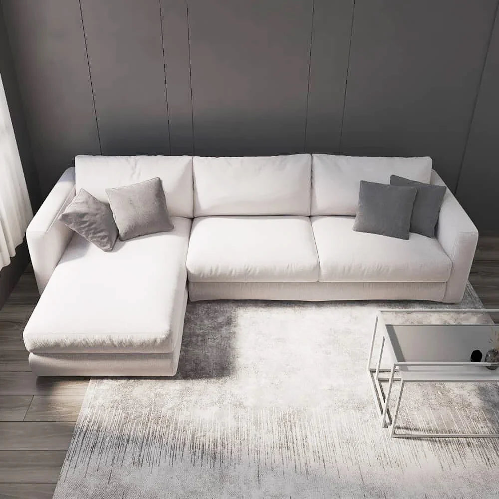 أركان أركان كنبة زاوية بمقاس 250x150x80x85 سم - بيج