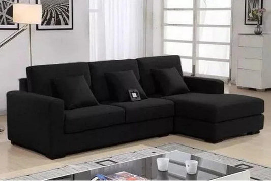 أركان أركان كنبة زاوية بمقاس 180x85x250x90 سم - أسود - AL-337