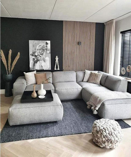 أركان أركان كنبة زاوية بمقاس 260x170x95x90 سم - بيج